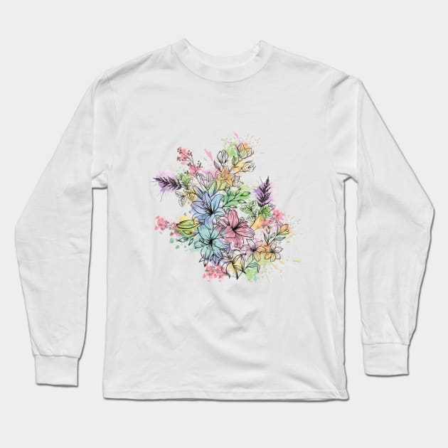 Flower art. Long Sleeve T-Shirt by create